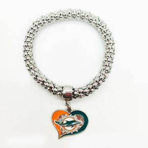 Europeo y americano para nueva cadena de eslabones de aleación <span class=keywords><strong>NFL</strong></span> equipo de fútbol gota de aceite colgante verde Bend Packers collar - Product Image 4