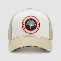 Casquette de camionneur réglable 5 panneaux en maille, style vintage, imprimé léopard, broderie personnalisée, tendance, décontractée, pour l'extérieur