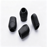 Embouts de cordon ovales coniques en POM noir mat de luxe, embouts de sécurité durables pour cordons de serrage et lacets, accessoires vestimentaires