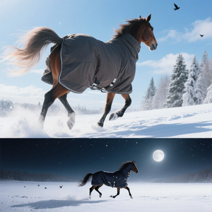 OEM全天候型ディフェンダー通気性馬安定性ラグヘビーデューティー冬ブランケットミッドナイトネイビー - Product Image 5