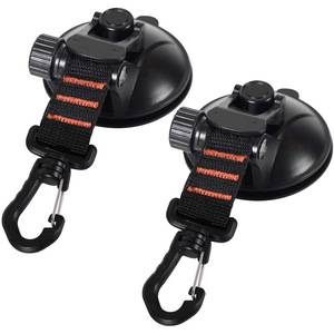 Ventosa para tienda de techo de coche, mosquetón giratorio 360 grados, gancho de nailon reforzado, portátil para viajes al aire libre, resistente al sol, lluvia, viento y rayos UV - Product Image 4