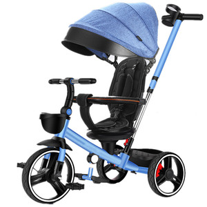 <span class=keywords><strong>Tricycle</strong></span> pour enfants 2022 avec lumière et musique <span class=keywords><strong>rouge</strong></span> et bleu 1-3 ans - Product Image 2