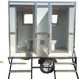 Tùy chỉnh 2 gian hàng 3 gian hàng 4 gian hàng ngoài trời di động nhà vệ sinh Trailer di động nhà vệ sinh di động Trailer phòng tắm Trailer - Product Image 6