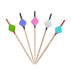 Brochetas de Bambú <span class=keywords><strong>con</strong></span> Forma de Trébol de Cuatro Hojas de Color Rosa de 4.72 Pulgadas para Aperitivos, Decoración Navideña, Fiestas, Comida y Bebidas - Product Image 6