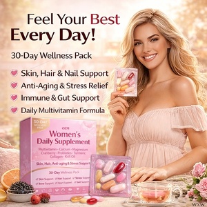 Suplemento Multivitamínico Diario <span class=keywords><strong>para</strong></span> Mujeres <span class=keywords><strong>de</strong></span> 30 Días con Arándano Rojo, Probióticos, Cúrcuma, Colágeno y Aceite <span class=keywords><strong>de</strong></span> Krill <span class=keywords><strong>para</strong></span> la Piel, <span class=keywords><strong>el</strong></span> Cabello y Antienvejecimiento - Product Image 2