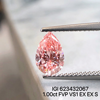 IGI Certificaat Uitstekende Slijpvorm Diamant Peervormige VVS VS Roze Lab Diamant Losse Klassieke Romantische Vorm voor Valentijnscadeau