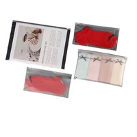 Sac à fermeture éclair transparent, sac à fermeture éclair imprimé pour vêtements, chaussettes, sous-vêtements, t-shirts, pulls, sac d'emballage pour vêtements féminins