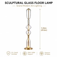Lampe sur pied LED scandinave moderne E27, grande taille, avec abat-jour en verre, style contemporain de luxe, lumière blanc chaud, pour chambre à coucher, chevet, salon