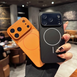 Funda para Teléfono Móvil de Vidrio Esmerilado Ag en Color Original para iPhone 16 15 14 13 Pro Max Plus, Funda Naranja Nueva para iPhone 17 Pro Max - Product Image 4