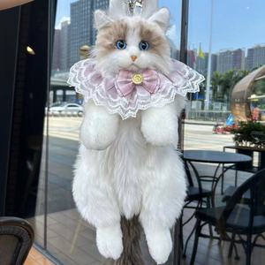 Peluche Princesse Chaton Marionnette Super Douce avec Rembourrage en Coton PP, Doublure en Maille, Lavable, pour Enfants de 14 Ans et Plus, Unisexe - Product Image 1