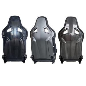 Assentos de Corrida para Simulador de Carro Ajustáveis JIABEIR 1039RTF com Fundo Plano, Balde Universal em Fibra de Carbono e Fibra de Vidro, de Couro e Camurça, Esportivos - Product Image 2