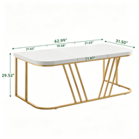 Bureau de direction moderne en or blanc, grand bureau large avec plateau en bois et métal, bureau de luxe pour PDG, pour bureau et salle d'étude