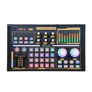 DJ18 podcast externo tarjeta de sonido micrófono para juegos Monitor de grabación con USB XLR 48V interfaz estudio <span class=keywords><strong>audio</strong></span> tarjeta de sonido Mezclador - Product Image 1