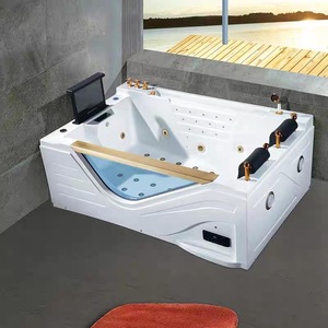 Nouveau Acrylique Intérieur Luxe Jacuzzier Whirlpool Autoportant Surf Massage Spa Baignoire Usine Nouvelle Blanc Salle De Bains Moderne Avec TV - Product Image 6