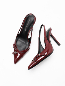 Déstockage d'usine : Sandales à talons hauts pour femmes, styles variés, en cuir verni, prix de gros abordable - Product Image 4