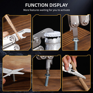 Tùy Chỉnh Công Nghiệp Cấp Ngoài Trời Cắm Trại Đa-Công Cụ Gấp Kìm Thép Không Gỉ Kéo Tuốc Nơ Vít Lưỡi Cưa Tập Tin OEM - Product Image 4