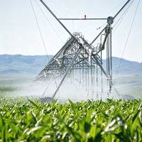 Système d'irrigation central pivotant mobile Daringfish de 10 hectares avec moteur de pompe numérique IoT et boîte de vitesses pour usage agricole