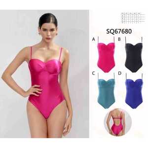 Costume da bagno intero HDJ taglie forti con controllo pancia, vita alta, fascia a fascia, tinta unita, da donna, taglie 42 44 46 48 - Product Image 2