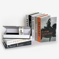 Livres factices de luxe pour la décoration, boîte de rangement de livres de simulation ouvrable