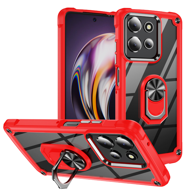 For Motorola MOTO G Play 2025 G77 G06 Power G56 G86 G55 G75 Cover Fall Prevention Bracket Case Ring Stand Holder Shockproof Case