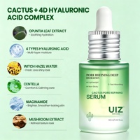Sérum Visage à l'Extrait de Cactus, Minimiseur de Pores, Niacinamide, Hydratant, Apaisant, Réparateur, Fournisseur OEM Marque Privée