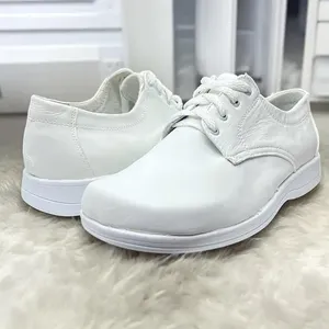 Scarpe da Passeggio Casual da Donna Angelina Modello 950, Punta Rotonda, Allacciatura, Leggere, Bianche - Product Image 6