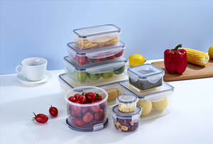 Ensemble de 12 pièces en plastique pour le stockage et la conservation des aliments de cuisine Boîte de conservation fraîche Boîte à légumes hermétique pour la préparation des repas au micro-ondes - Product Image 5