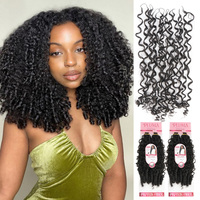 Extensions de cheveux synthétiques Julianna Protein Fibra Bio Fiber Seamless Deep Wave Burmese Curly Crochet Hair Extensions Boho Box Braiding