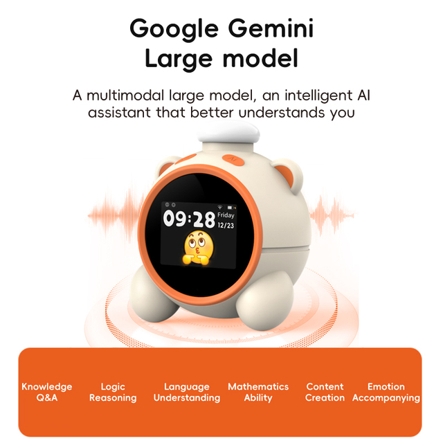 Student Digital Electronic Smart AI Alarm Clock Knob Button Sleep Aid Mode Multi-function Stopwatch Countdown Bedroom Office