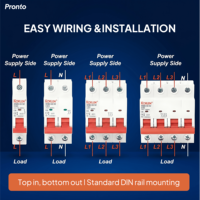KORLEN 2P Tipe B Perlindungan Sirkuit Tegangan Listrik 6kA 25A Pemutus Sirkuit Miniatur Din Rail
