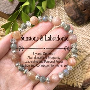 Bracelet en pierre naturelle avec perles de verre colorées, style viral pour la prospérité professionnelle et les réseaux sociaux, garantie de qualité - Product Image 2