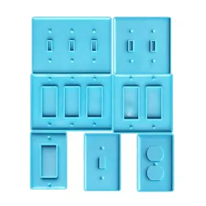 Light Switch Cover Resin Molds Switch Socket Panel Plaster Mold for Epoxy Resin Epoxy Molds
