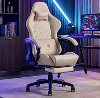 Chaise de jeu de haute qualité en gros chaise de course d'ordinateur avec sangle arrière réglable accoudoir pédales chaise de jeu
