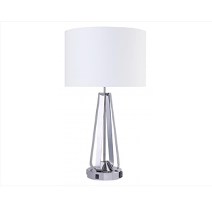 White Color Gourd Shape Ceramic <b>Lamp</b> <b>Base</b> <b>Table</b> <b>Lamp</b> with Chrome Finished <b>Base</b> USB Function for Hotel Bedside <b>Lamp</b> - Product Image 5