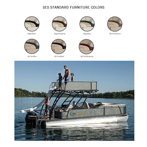 2019 Kinlife DIY Triple Motor de marco de aluminio de doble Decker <span class=keywords><strong>catamar</strong></span>án barco pontón - Product Image 5