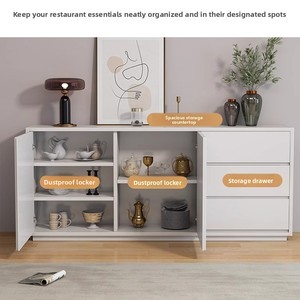 Modern Living Room Storage Cabinet Compact Portable <b>Sideboard</b> Wooden Buffet Cabinet Wall-Mounted Tea Cabinet for Hotels Homes - Product Image 3