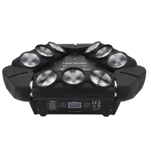 9*10w RGBW 4 in1 triangolo led spider beam plus laser moving head stage light