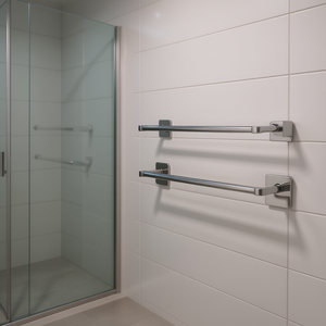 Set di Accessori per Bagno Totoila 4 Pezzi in Acciaio Inox 304 Montaggio Adesivo Portasciugamani Porta Carta Igienica Finitura Cromata - Product Image 2