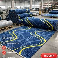 Tapis abstrait à lignes courbes, multicolore, motif nuage doré, en nylon et latex, antidérapant, pour couloir d'hôtel, hall, lieu de divertissement