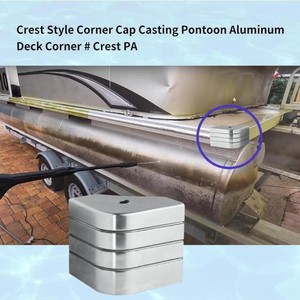 Protectores de esquinas de aluminio estilo Crest, paquete de 2, para embarcaciones pontón - Product Image 4