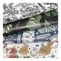 Tissu en microfibre imprimé numérique motif animalier bohème personnalisé, imitation cuir PU imperméable pour meubles, canapés et décoration intérieure