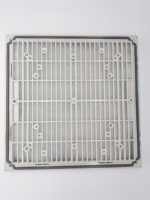 Grille de protection anti-poussière à lamelles fixes avec joint d'étanchéité en caoutchouc pour ventilateur de refroidissement d'armoire électrique