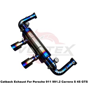 Vortex Bespoke Burnt Blue Ti Sport Sound Valved <b>Exhaust</b> Fits Porsche 911 991.2 Carrera S 4S GTS Tuning - Product Image 3