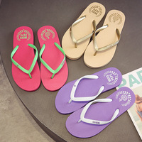 Tongs antidérapantes pour femmes, sandales populaire avec logo, unisexe, style plage, semelles souples, chaussures d'extérieur,, S275