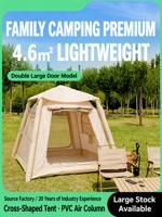 Tente gonflable à colonnes d'air en tissu Oxford 300D imperméable, double couche, écologique, pour les voyages en plein air et le camping, utilisable en toutes saisons
