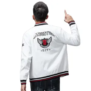 Toptan ucuz yamalar ceketler-Kış Streetwear uzun kollu erkek beyzbol Hiphop işlemeli rozetli yama ucuz Varsity bombacı ceketler
