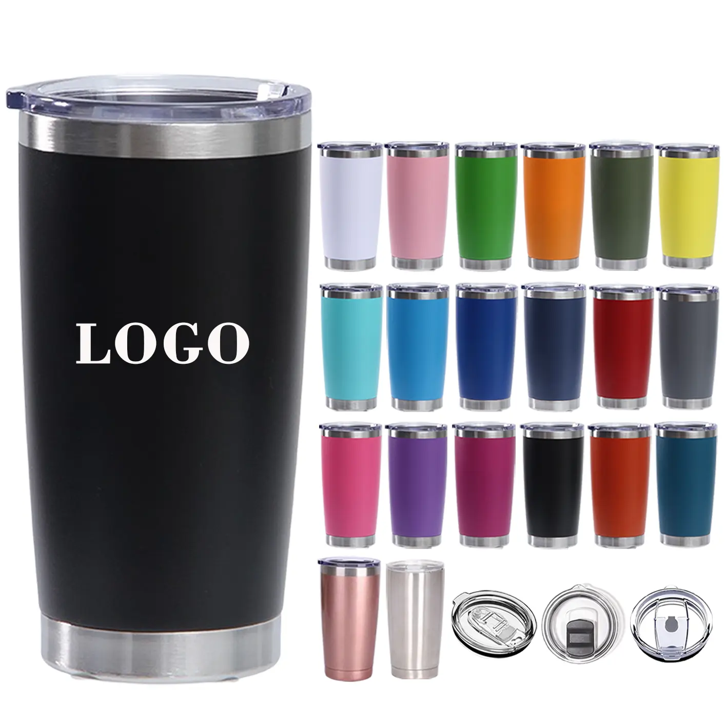 Grosir kustom Logo Yetys dinding ganda vakum terisolasi 20oz mug perjalanan cangkir kopi baja tahan karat Tumbler dengan tutup