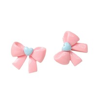 Gele Rode Bruine Zwarte Perzik Strikjes Dieren Hars Charms Slime Mobielhoesje Sleutelhanger DIY Knutseldecoratie