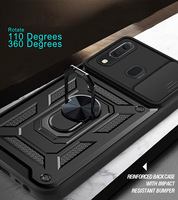 Étui de téléphone à fenêtre coulissante, support métallique protecteur d'objectif d'appareil photo, robuste pour Samsung S26/25 Ultra Fundas Carcasa