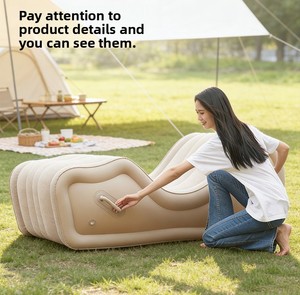 <b>Inflatable</b> <b>Sofa</b> with Built-in Pump, Portable Waterproof Flocked PVC for Camping Beach Outdoor - Product Image 5